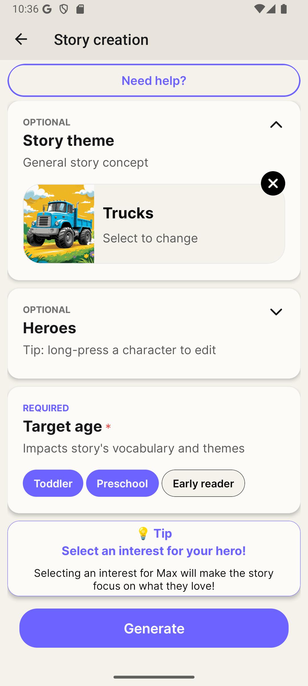 Story Creation